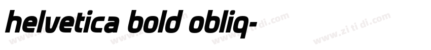helvetica bold obliq字体转换
